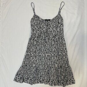 Trixxi White and Black Sundress | Size S